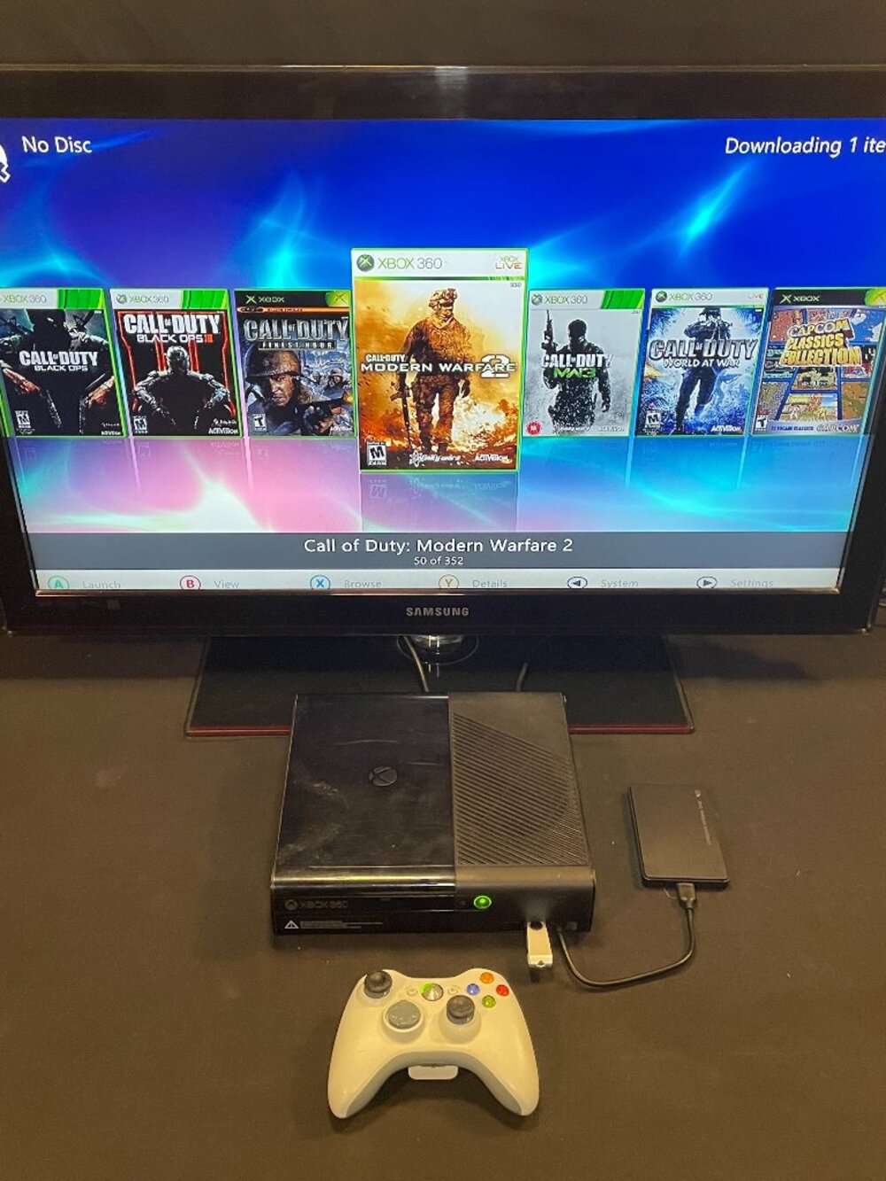 Xbox 360 E 500gb Internal Drive + 1TB External Drive With Accessories